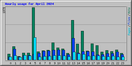 Hourly usage for April 2024