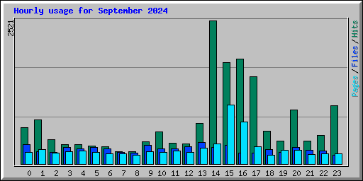 Hourly usage for September 2024