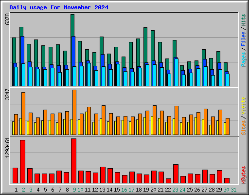Daily usage for November 2024