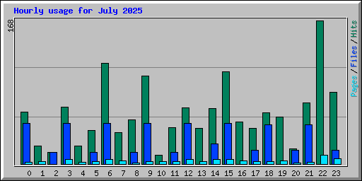 Hourly usage for July 2025